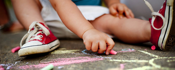 Drawing with chalk